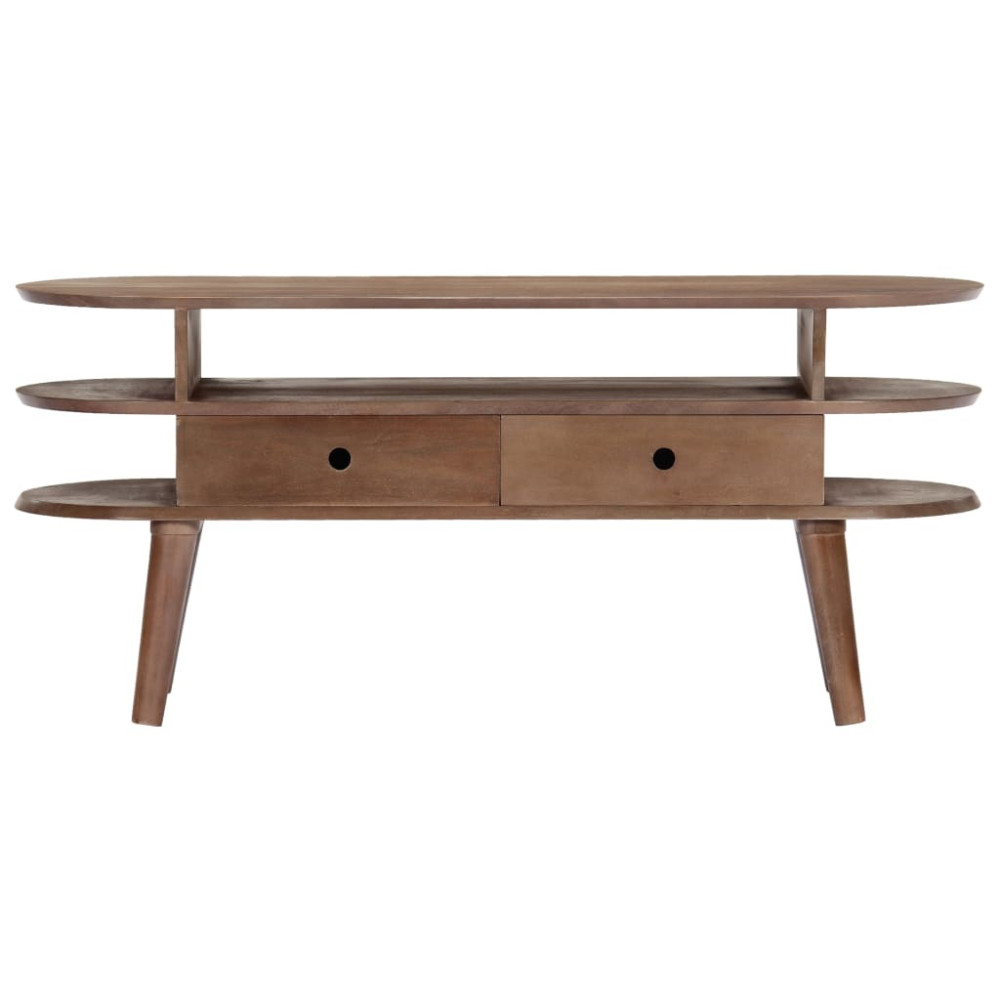 Produktbild för TV-bänk 110x35x50 cm massivt återvunnet akaciaträ
