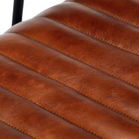 Miniatyr av produktbild för Gungfåtölj brun äkta läder