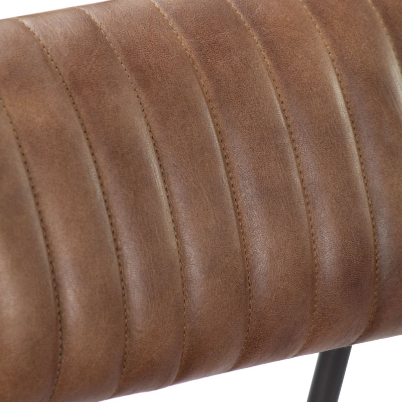 Produktbild för Gungfåtölj ljusbrun äkta läder