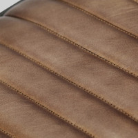 Miniatyr av produktbild för Gungfåtölj ljusbrun äkta läder