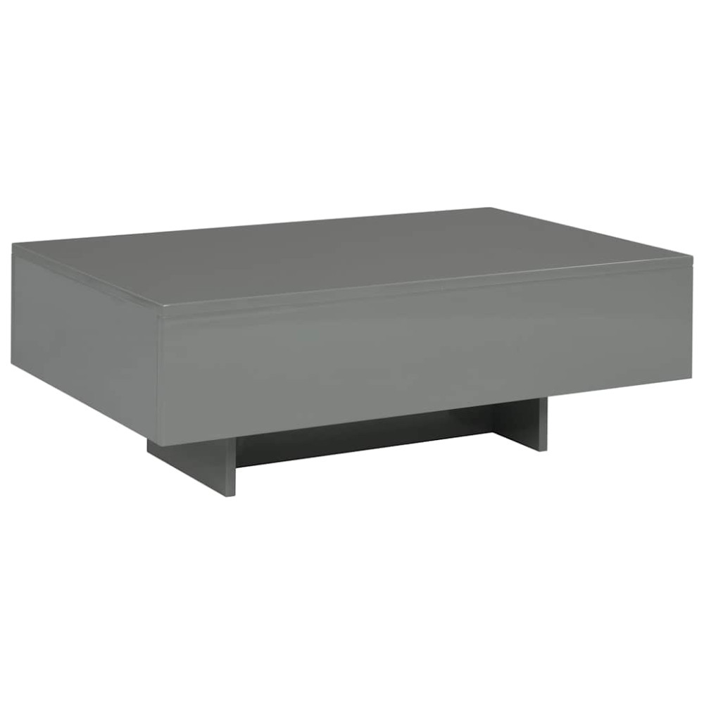 Produktbild för Soffbord grå högglans 85x55x31 cm MDF