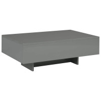 Produktbild för Soffbord grå högglans 85x55x31 cm MDF