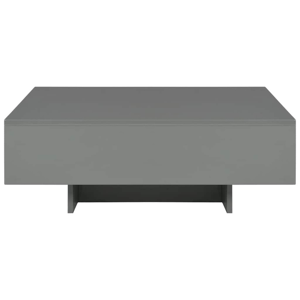 Produktbild för Soffbord grå högglans 85x55x31 cm MDF