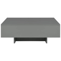 Produktbild för Soffbord grå högglans 85x55x31 cm MDF