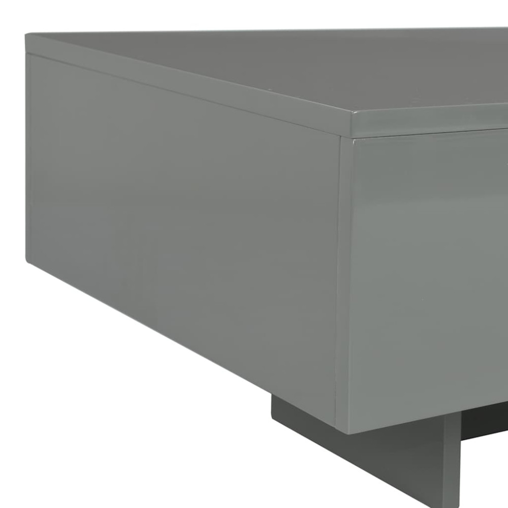 Produktbild för Soffbord grå högglans 85x55x31 cm MDF