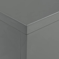 Produktbild för Soffbord grå högglans 85x55x31 cm MDF