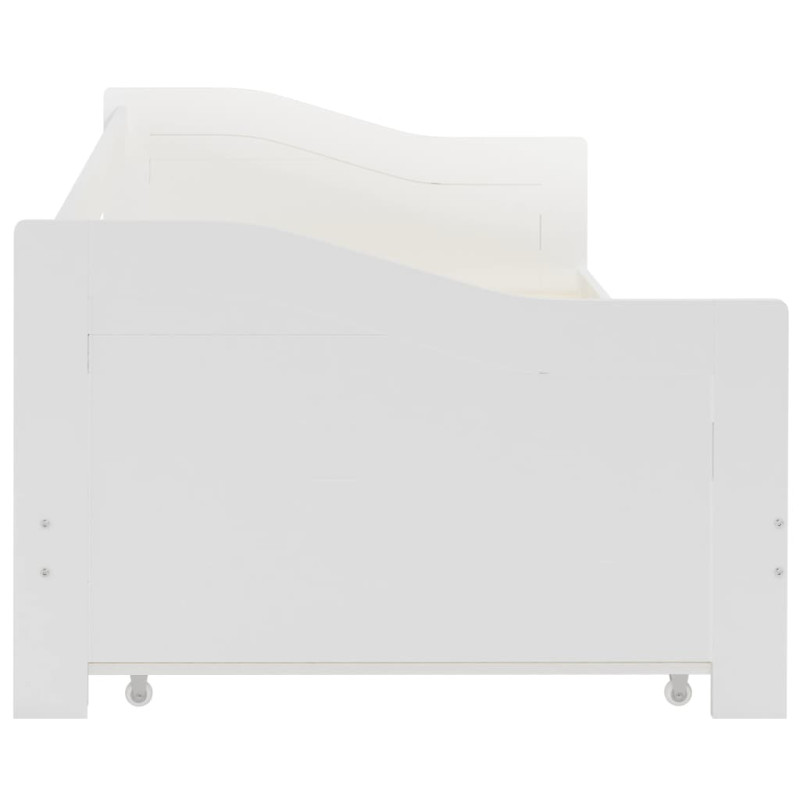 Produktbild för Bäddsoffa ram vit furu 90x200 cm