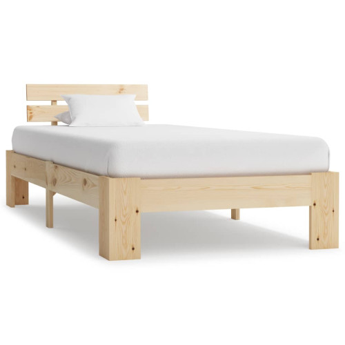 vidaXL Sängram utan madrass massiv furu 100x200 cm - Sängar & Sängramar
