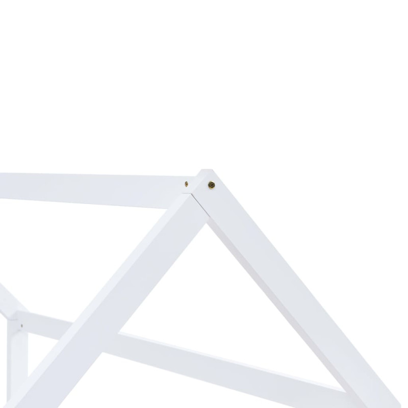 Produktbild för Barnsäng vit massiv furu 80x160 cm
