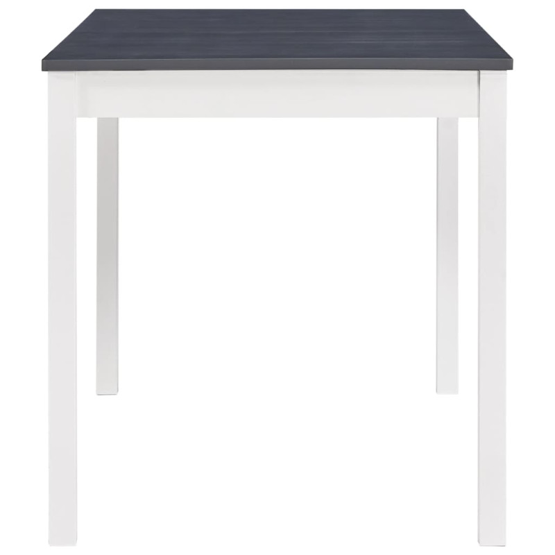 Produktbild för Matbord vit och grå 140x70x73 cm furu