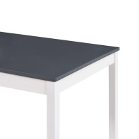 Miniatyr av produktbild för Matbord vit och grå 140x70x73 cm furu