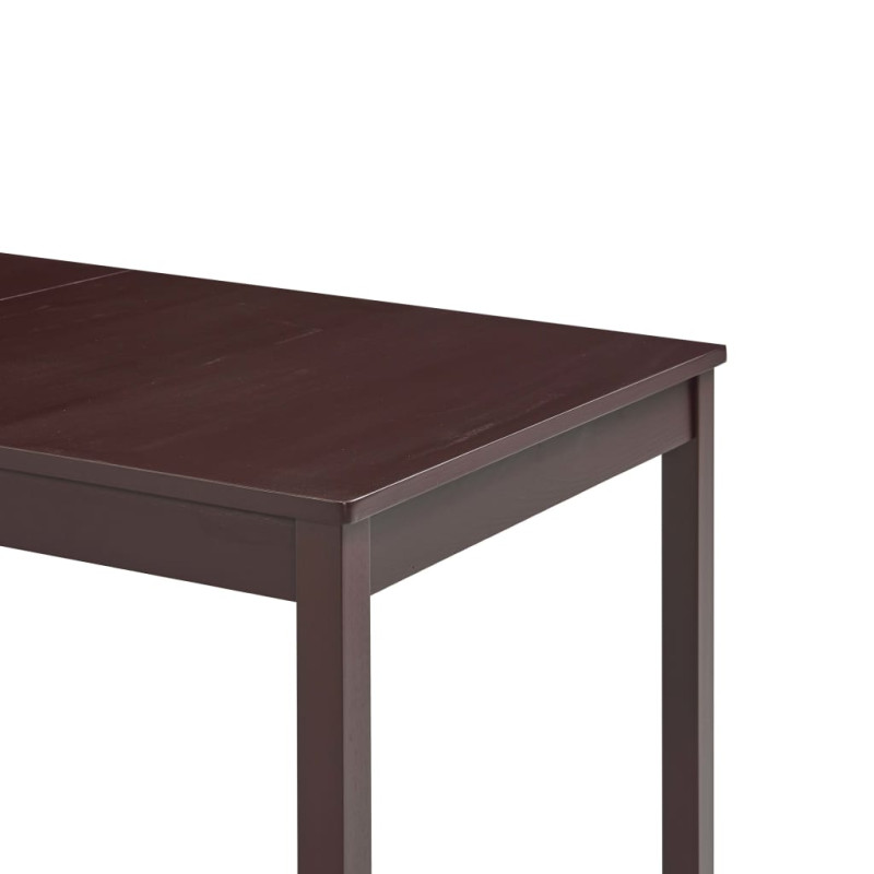 Produktbild för Matbord mörkbrun 140x70x73 cm furu