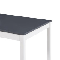 Miniatyr av produktbild för Matbord vit och grå 180x90x73 cm furu
