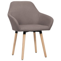 Produktbild för Matstolar 2 st taupe tyg