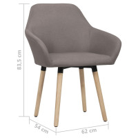 Produktbild för Matstolar 2 st taupe tyg