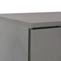 Produktbild för Skänk grå högglans 107x35x80,5 cm