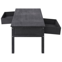 Produktbild för Soffbord svart 100x50x45 cm trä