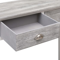 Miniatyr av produktbild för Avlastningsbord grå 90x30x77 cm trä