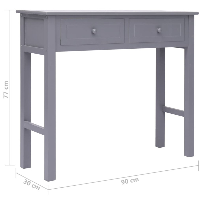 Produktbild för Avlastningsbord grå 90x30x77 cm trä