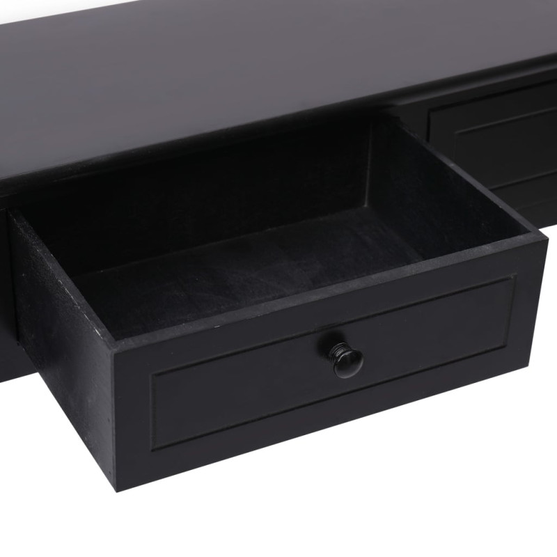 Produktbild för Avlastningsbord svart 90x30x77 cm trä