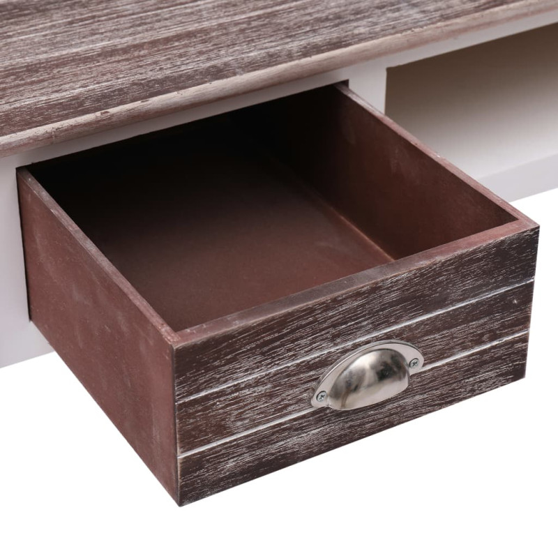 Produktbild för Skrivbord brun 110x45x76 cm trä