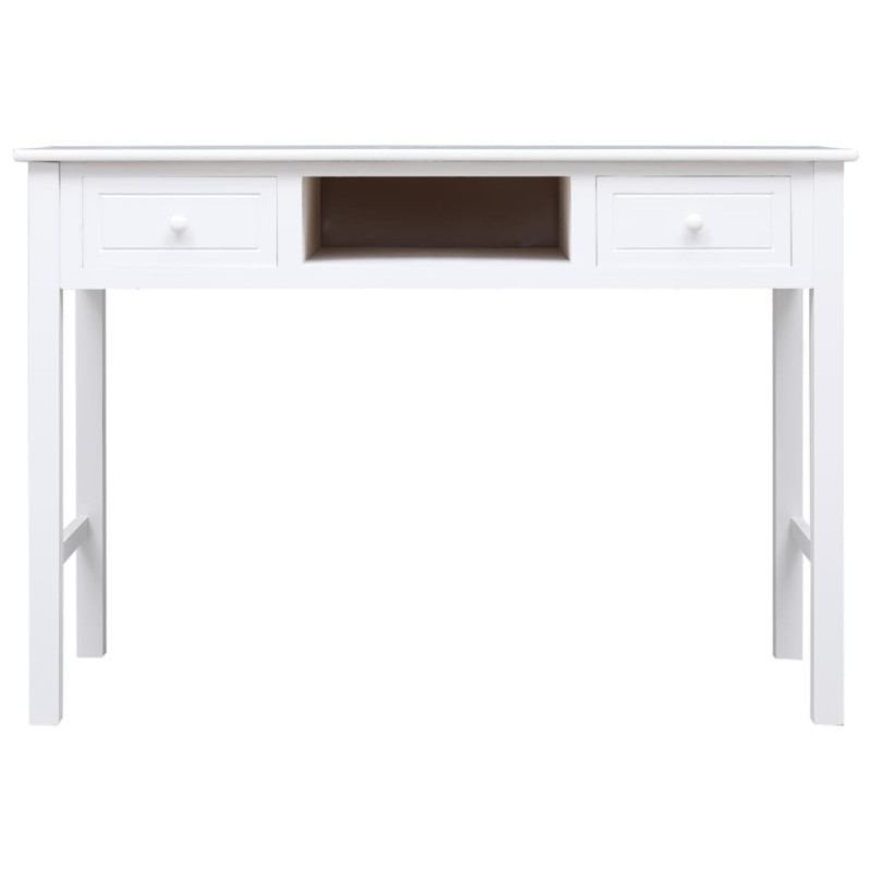 Produktbild för Skrivbord vit 110x45x76 cm trä