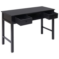 Miniatyr av produktbild för Skrivbord svart 110x45x76 cm trä