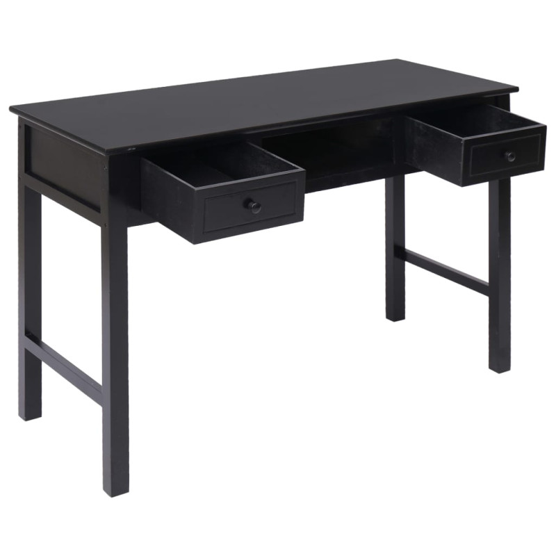 Produktbild för Skrivbord svart 110x45x76 cm trä