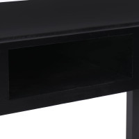 Miniatyr av produktbild för Skrivbord svart 110x45x76 cm trä