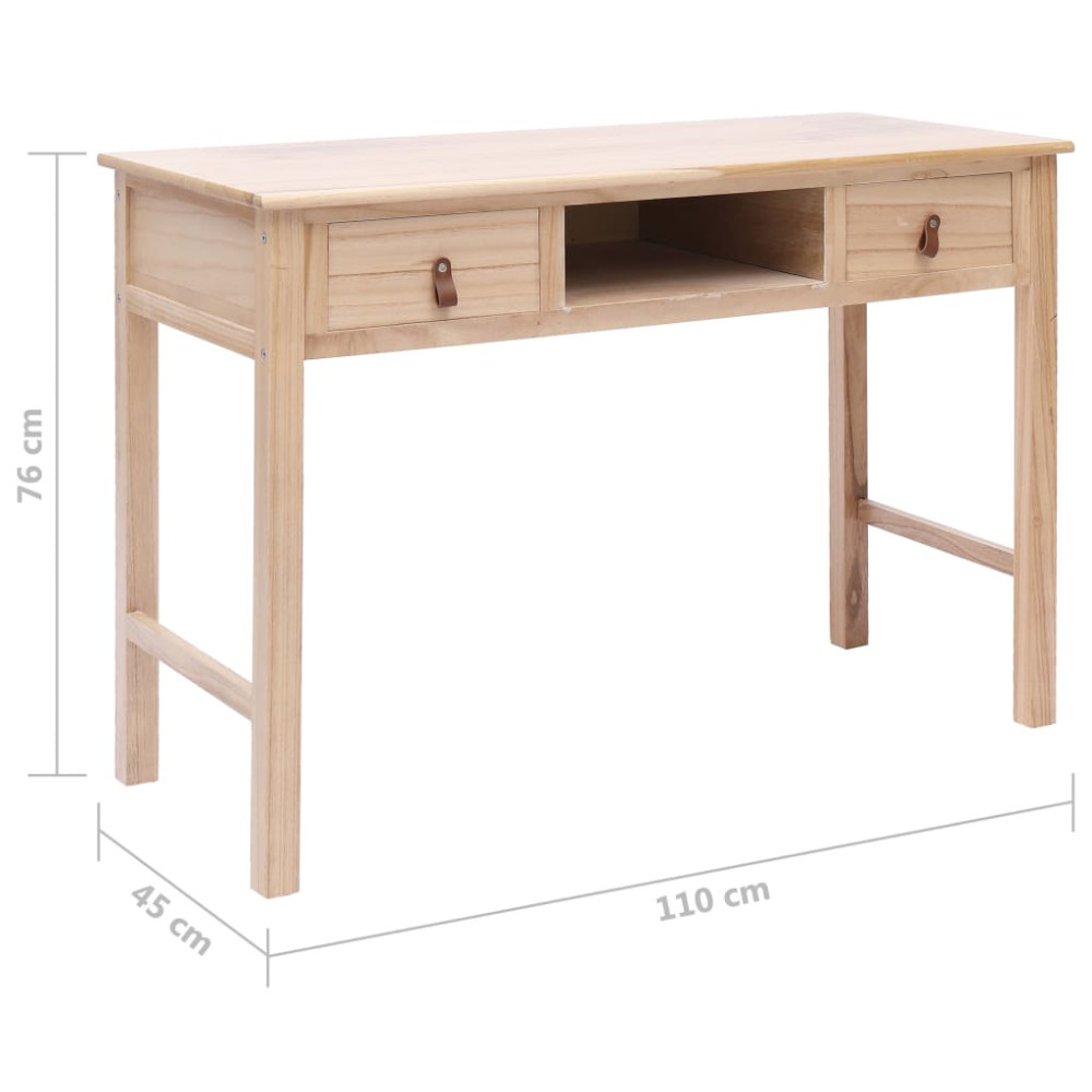 Produktbild för Skrivbord natur 110x45x76 cm trä
