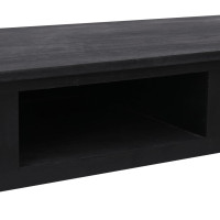 Produktbild för Avlastningsbord svart 110x45x76 cm trä
