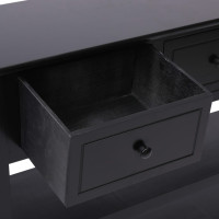 Miniatyr av produktbild för Skänk svart 115x30x76 cm trä