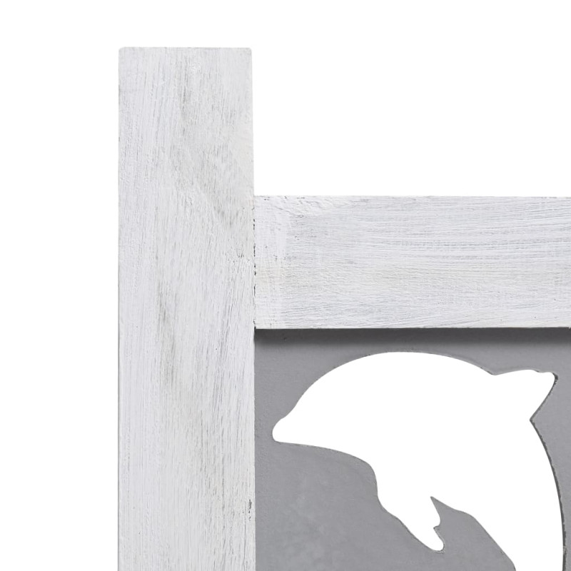 Produktbild för Rumsavdelare 4 paneler grå 140x165 cm massivt trä