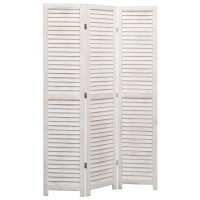 Miniatyr av produktbild för Rumsavdelare 3 paneler vit 105x165 cm trä