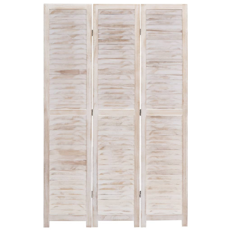 Produktbild för Rumsavdelare 3 paneler vit 105x165 cm trä