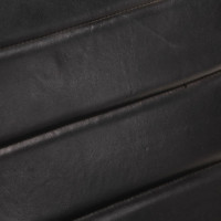 Produktbild för Fåtölj svart äkta läder