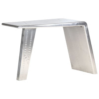 Produktbild för Skrivbord flygplansdesign silver 112x50x76 cm metall