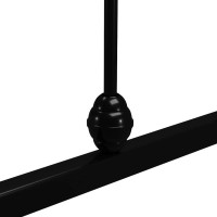 Produktbild för Sängram utan madrass med huvudgavel svart 160x200 cm metall