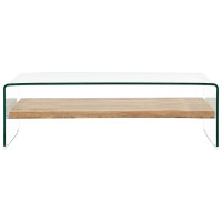 Produktbild för Soffbord genomskinlig 98x45x31 cm härdat glas