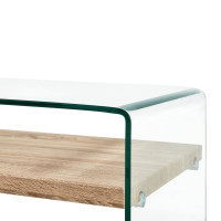 Produktbild för Soffbord genomskinlig 98x45x31 cm härdat glas