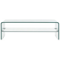Miniatyr av produktbild för Soffbord genomskinlig 98x45x31 cm härdat glas