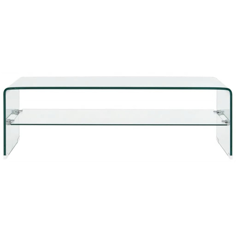 Produktbild för Soffbord genomskinlig 98x45x31 cm härdat glas