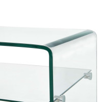 Miniatyr av produktbild för Soffbord genomskinlig 98x45x31 cm härdat glas