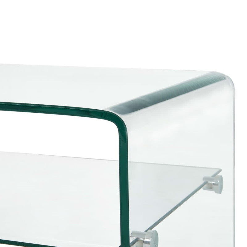 Produktbild för Soffbord genomskinlig 98x45x31 cm härdat glas