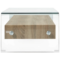 Produktbild för Soffbord genomskinligt 98x45x31 cm härdat glas