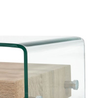 Produktbild för Soffbord genomskinligt 98x45x31 cm härdat glas