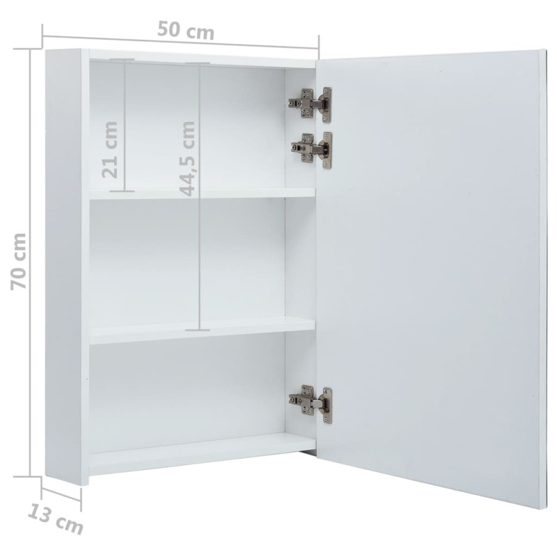 Produktbild för Badrumsskåp med spegel LED 50x13x70 cm