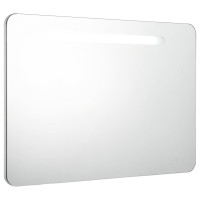 Miniatyr av produktbild för Badrumsskåp med spegel LED 80x9,5x55 cm