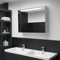 Miniatyr av produktbild för Badrumsskåp med spegel LED 88x13x62 cm