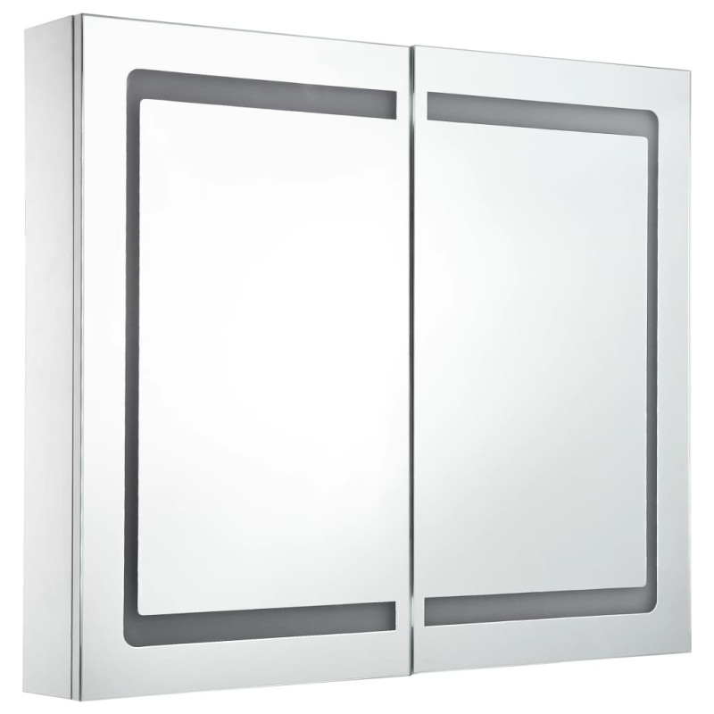 Produktbild för Badrumsskåp med spegel LED 80x12,2x68 cm